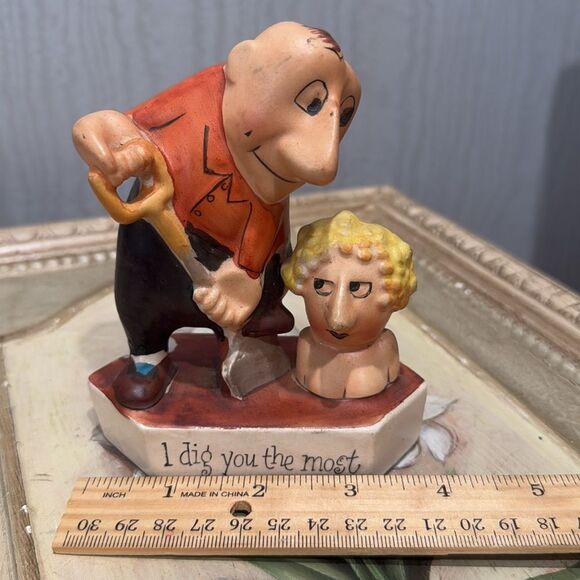 Rare Vintage 50s Ucagco Dark Humor Figurine Couple Husband Wife Made in Japan - Picture 11 of 12